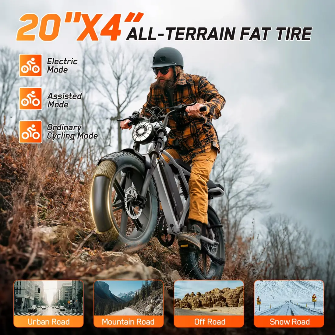 TST Electric Bike for Adults, 48V 15Ah Battery, 65 Miles, Fat Tire foto 6