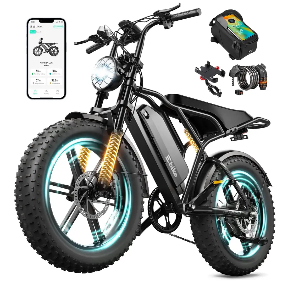 TST Electric Bike for Adults, 48V 15Ah Battery for Urban Cycling, Fat Tire (Step-Thru) foto 2