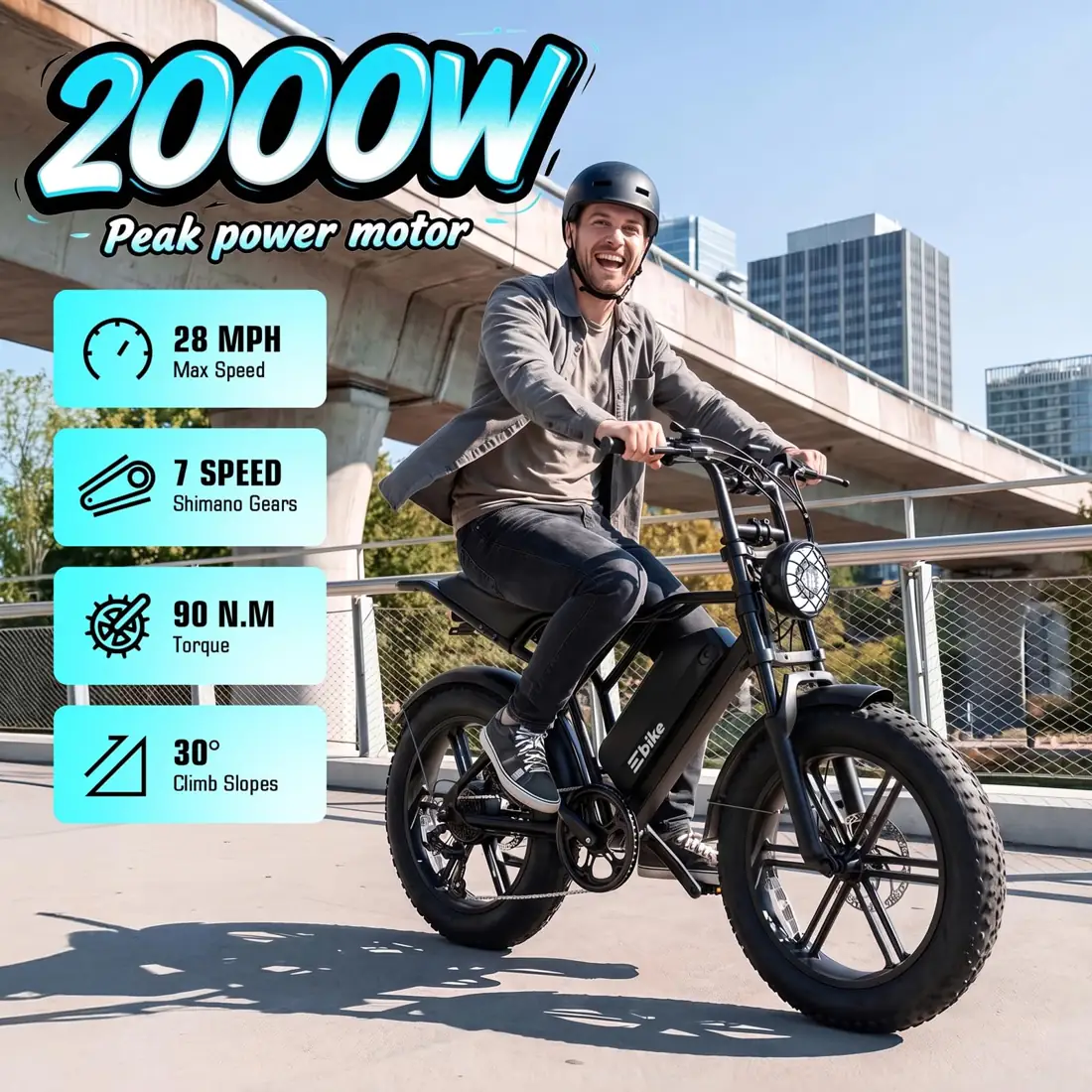 TST Electric Bike for Adults, 48V 15Ah Battery for Urban Cycling, Fat Tire (Step-Thru) foto 3