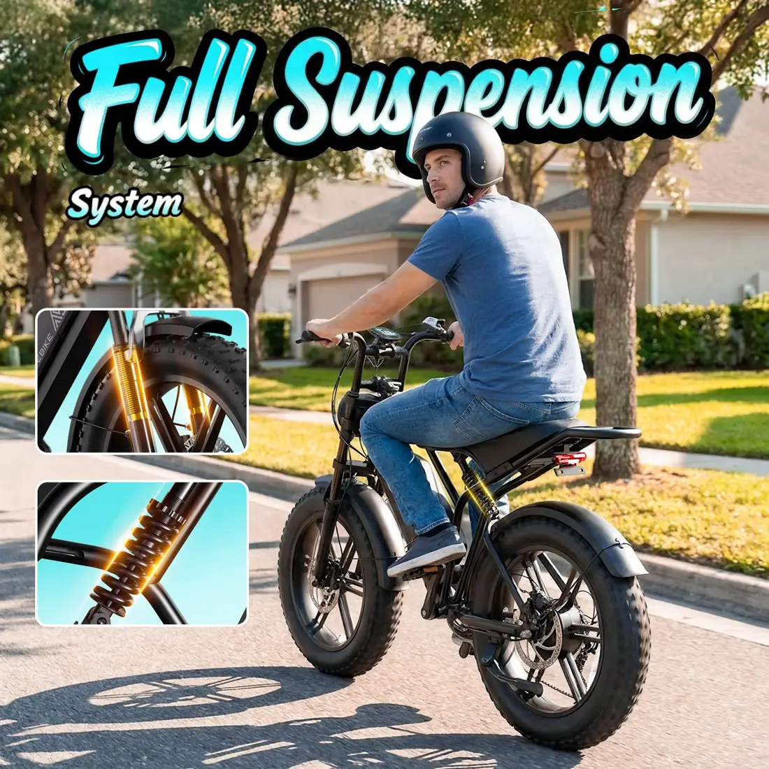TST Electric Bike for Adults, 48V 15Ah Battery for Urban Cycling, Fat Tire (Step-Thru)
