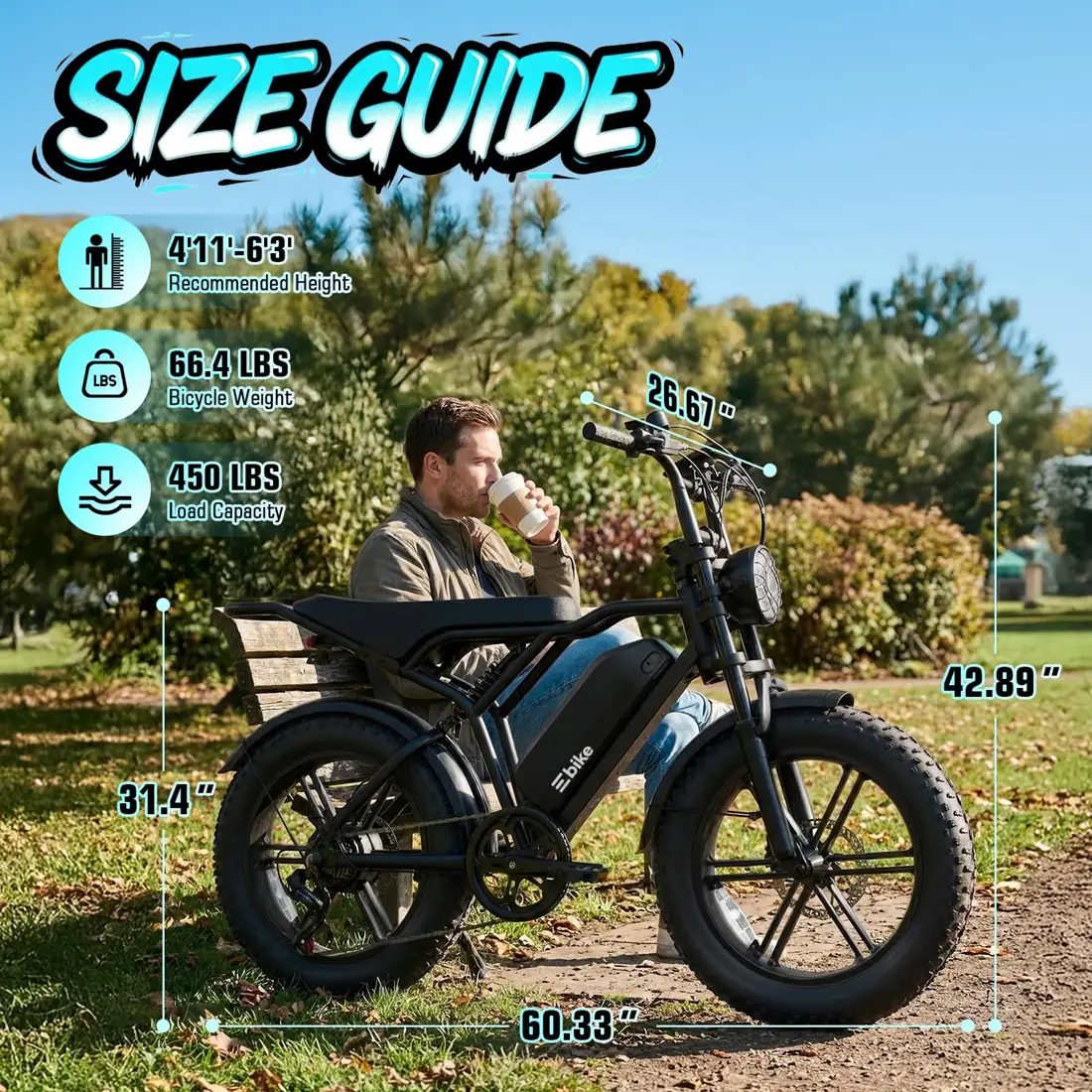 TST Electric Bike for Adults, 48V 15Ah Battery for Urban Cycling, Fat Tire (Step-Thru) foto 6
