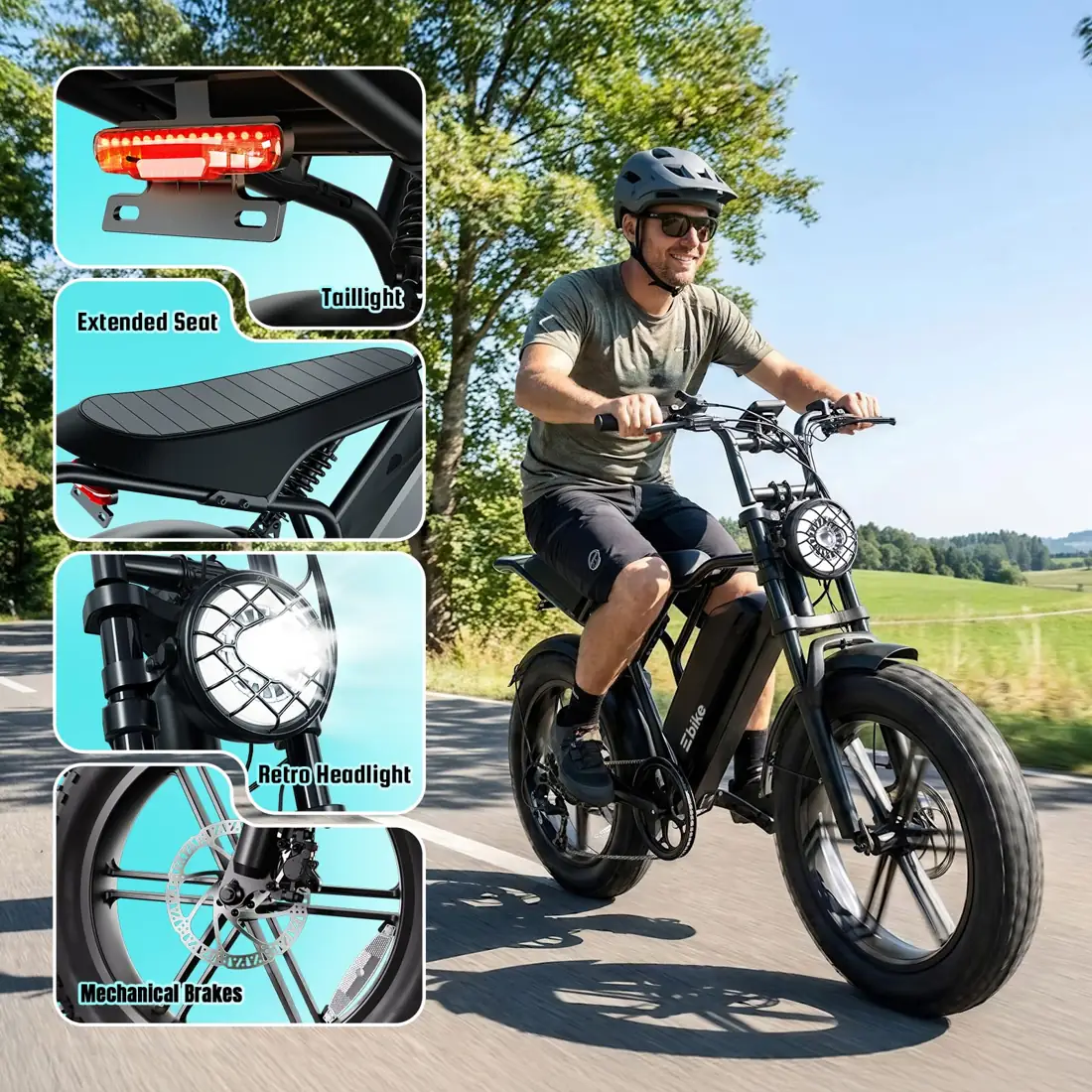 TST Electric Bike for Adults, 48V 15Ah Battery for Urban Cycling, Fat Tire (Step-Thru) foto 7