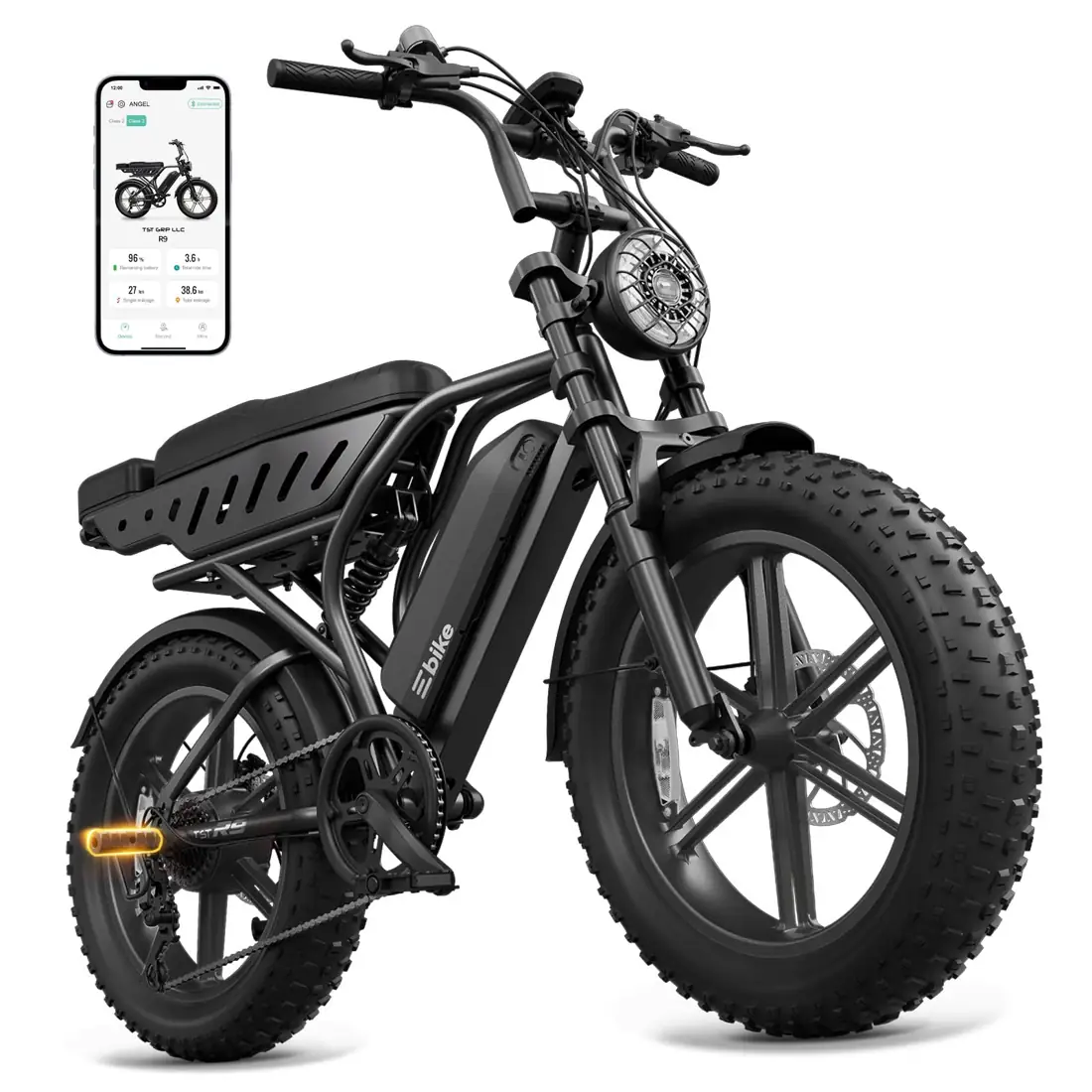TST Electric Bike for Adults, 48V 15Ah Battery, Retro Style, 65 Miles foto 2