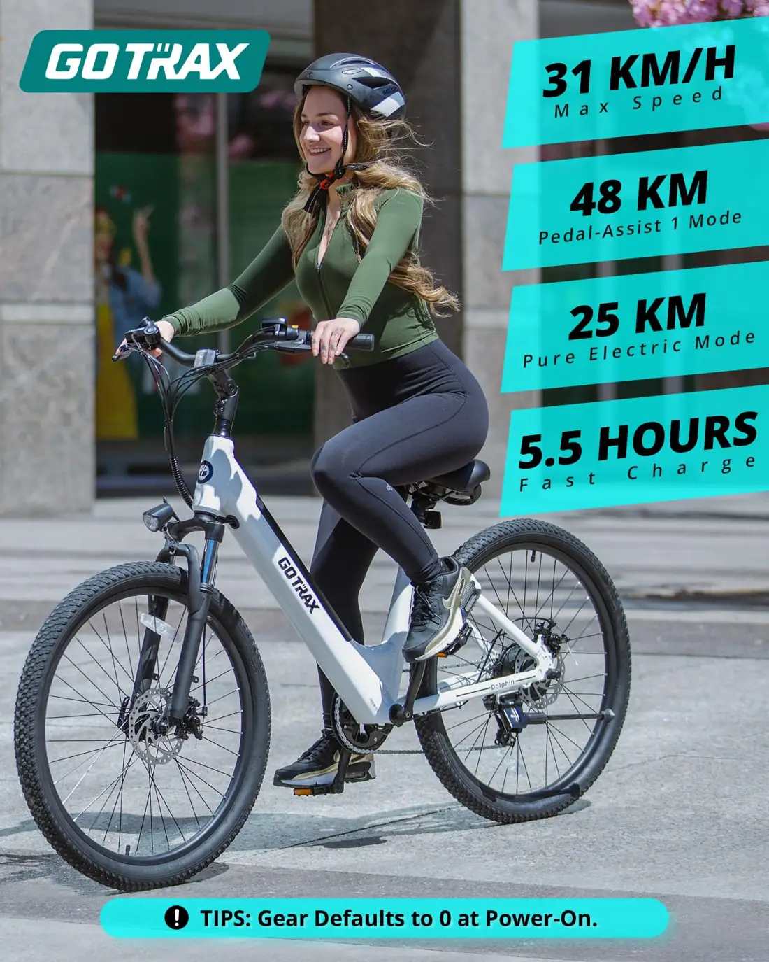 Bicicleta eléctrica ciudad Gotrax Dolphin 26 pulgadas — foto 2