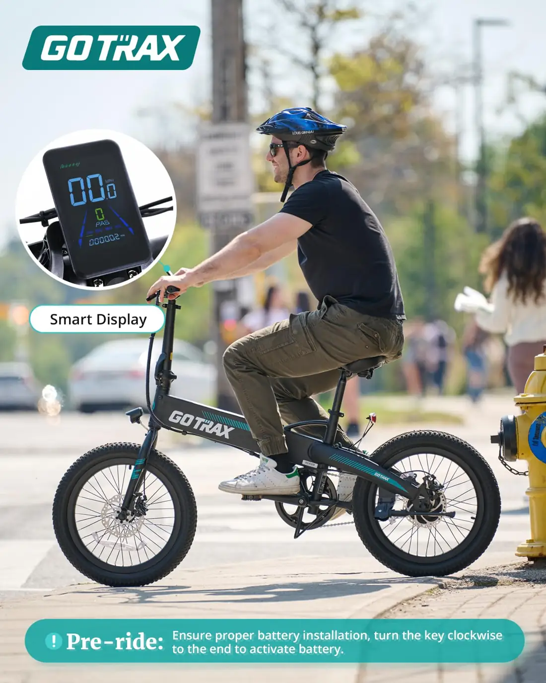 Bicicleta eléctrica plegable Gotrax R1 20 pulgadas — foto 7